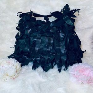EUC Fringed Leather Tote bag